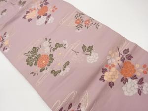 草花模様織出し名古屋帯